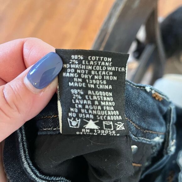 Grace In LA Bronze Embellished Flap Pocket Boot Cut Jeans sz 28 EUC - Picture 5 of 5